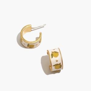 ✨ 2/$35 Madewell Enamel Lemon Hoop Earrings